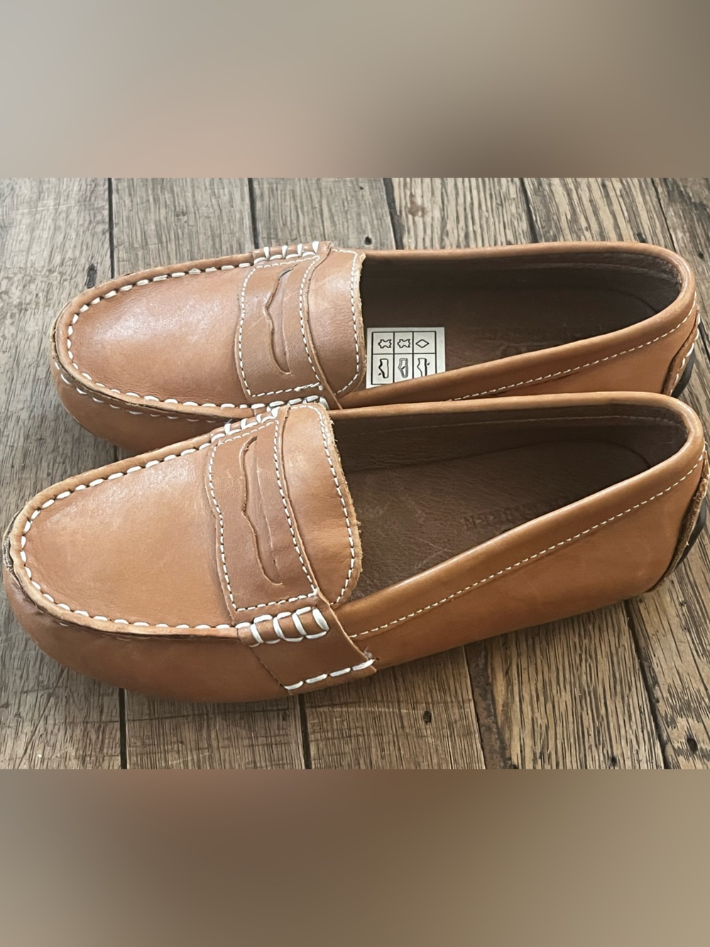 Polo Ralph Lauren Telly Penny Loafers Tan Leather Toddler 11.5 NWOB Classic